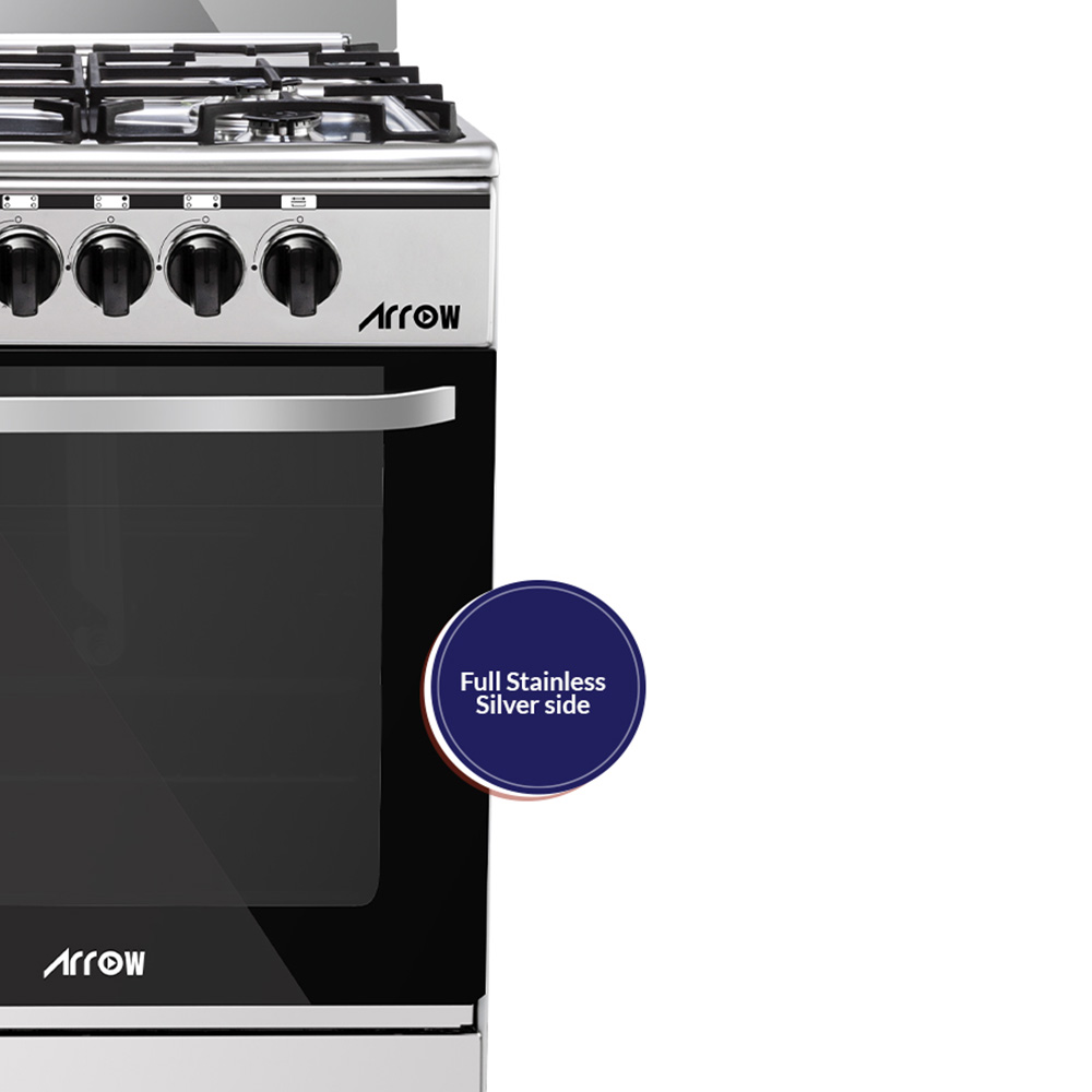 FREE STANDING OVEN 55*55, 4 gas burner |RO-5555GSF06