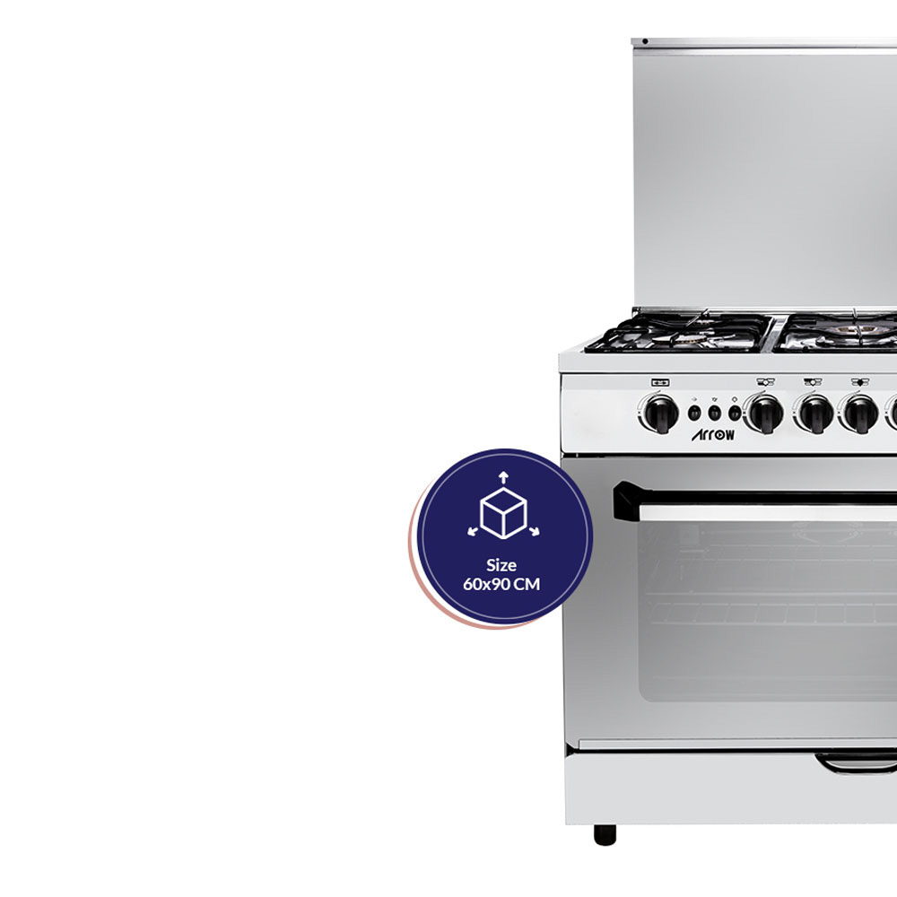 Arrow Free Stand Stove - Silver-60*90- RO-9060GSF