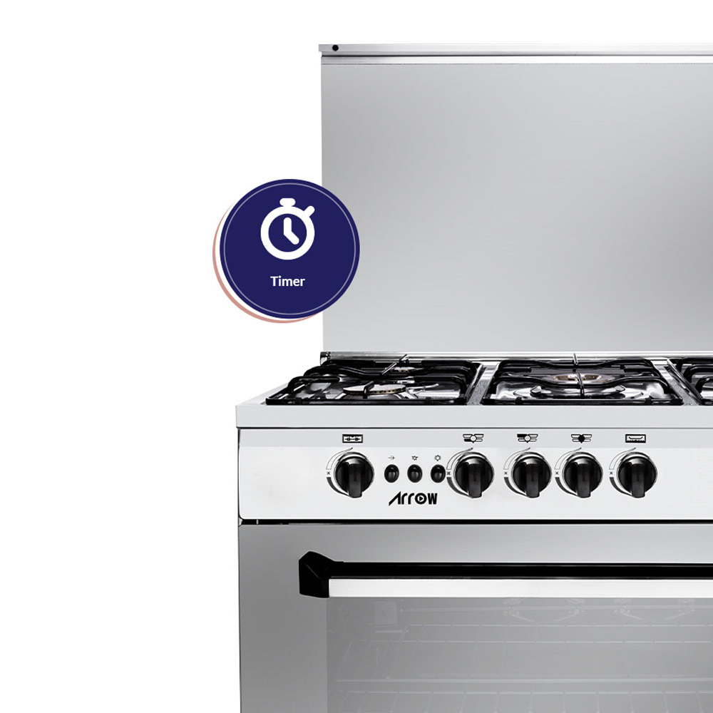 Arrow Free Stand Stove - Silver-60*90- RO-9060GSF