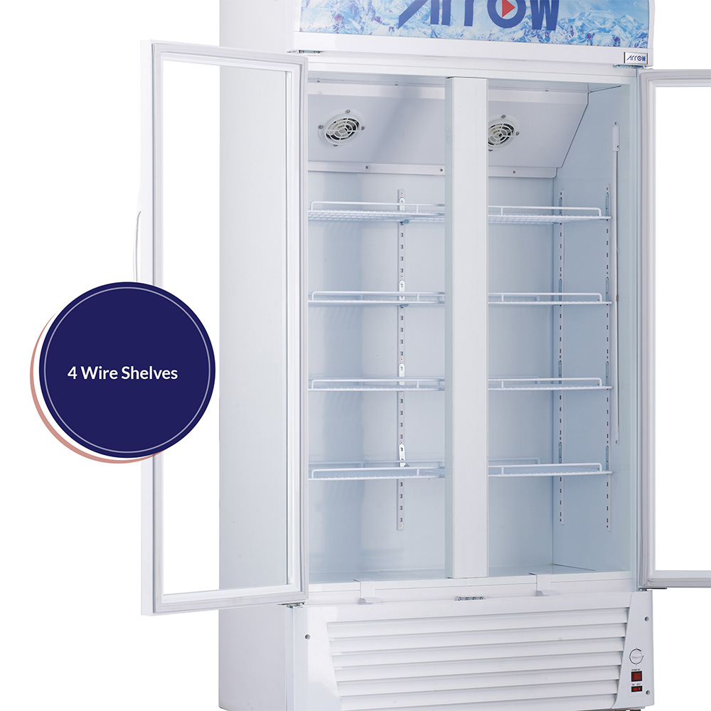 ARROW COMMERCIAL REFRIGERATOR, 21.8 CU.FT, 618L  Manual Defrosting, White color | RO-650SCK