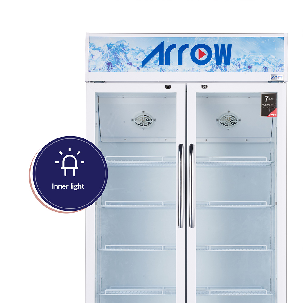 ARROW COMMERCIAL REFRIGERATOR, 21.8 CU.FT, 618L  Manual Defrosting, White color | RO-650SCK