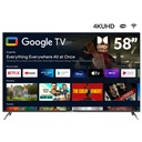 ARRQW 58 INCH LED 4K UHD HDR Smart TV Frameless Design Android11 RO-58LCS -11