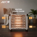 2400W Electric Heater with 6 Quartz Heating|RO-CP2600H