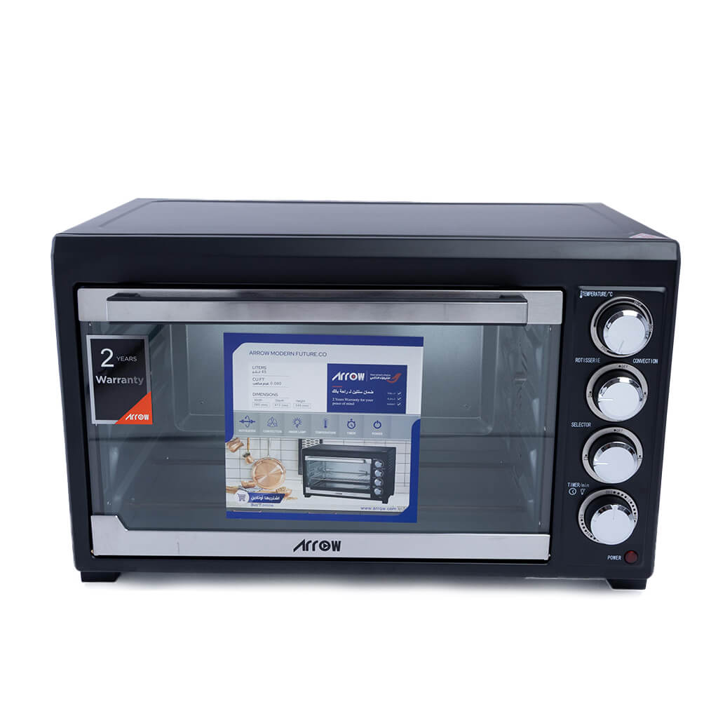 Electric Oven 45 L 2000 Watts With Rotisserie , Grill Function And Power Indicator Light , 60 Mins Timer & Shut Off Bell ,RO-45EOB