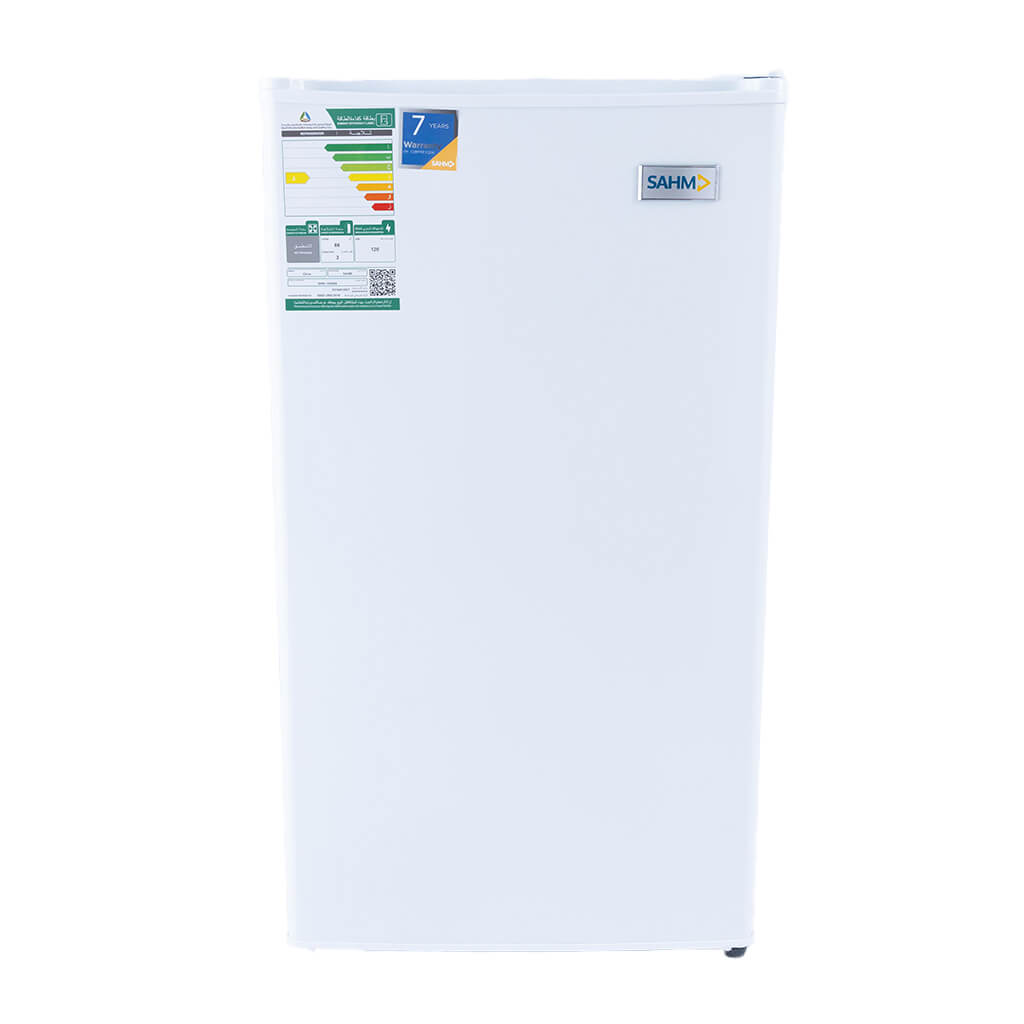 Sahm single door refrigerator with Light, white, 86L, 3 Cu.ft, DEFROST , SHM-135RDK