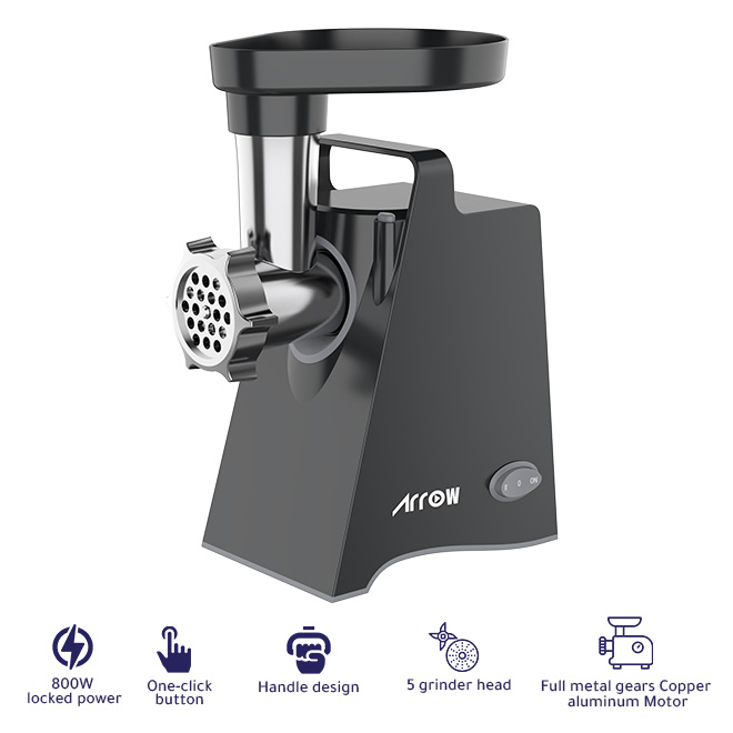 High Power Meat Grinder with 300W Copper Motor & Sausage Maker | RO-800MGAO	