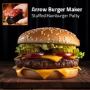 Arrow 3-in-1 Stuffed Burger Press, Burger Maker Stuffed Hamburger Patty, RO-S100BP