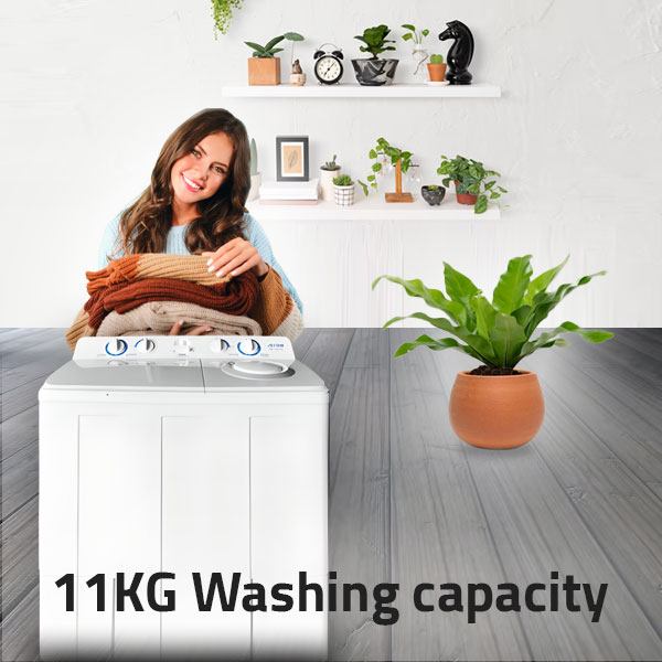 ARROW TWIN TUB SEMI AUTOMATIC WASHING MACHINE, 11 KG, RO-12KTM