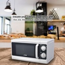 Arrow Microwave Oven Mechanical 700W With 6 Microwave Power Levels 20L White, RO-20MG