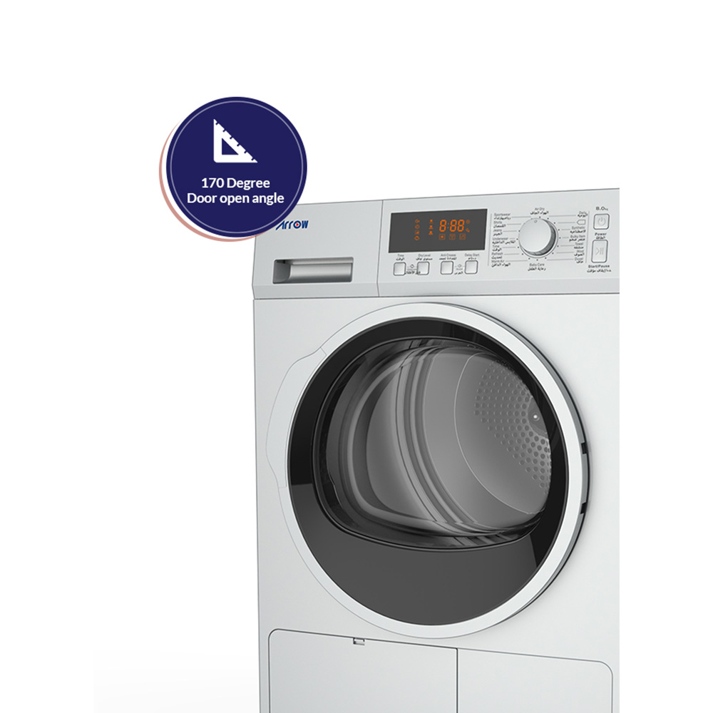 Arrow Clothes Dryer Heat pump type 8 Kg, RO-08GDHS