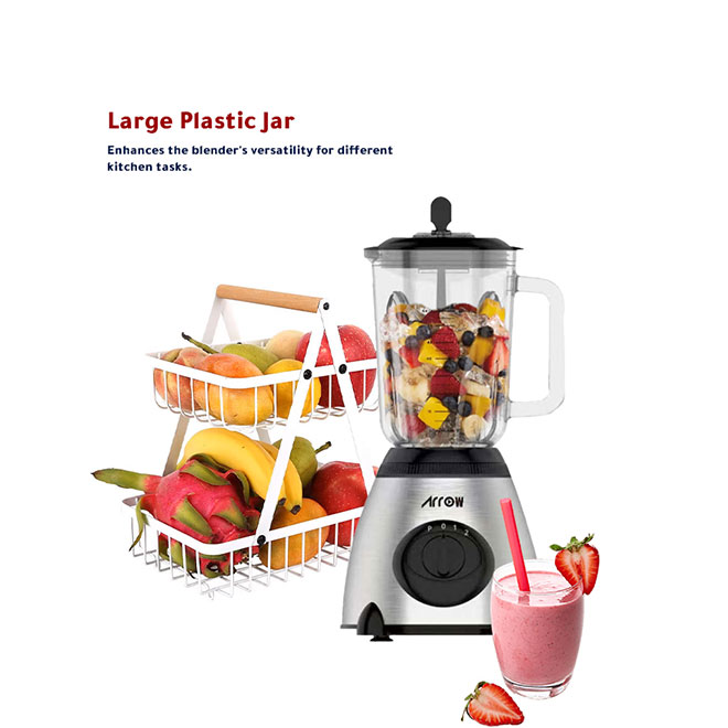ARROW 1.5L 400WATTS BLENDER GLASS JAR STAINLESS STEEL BODY RO-15GBSY