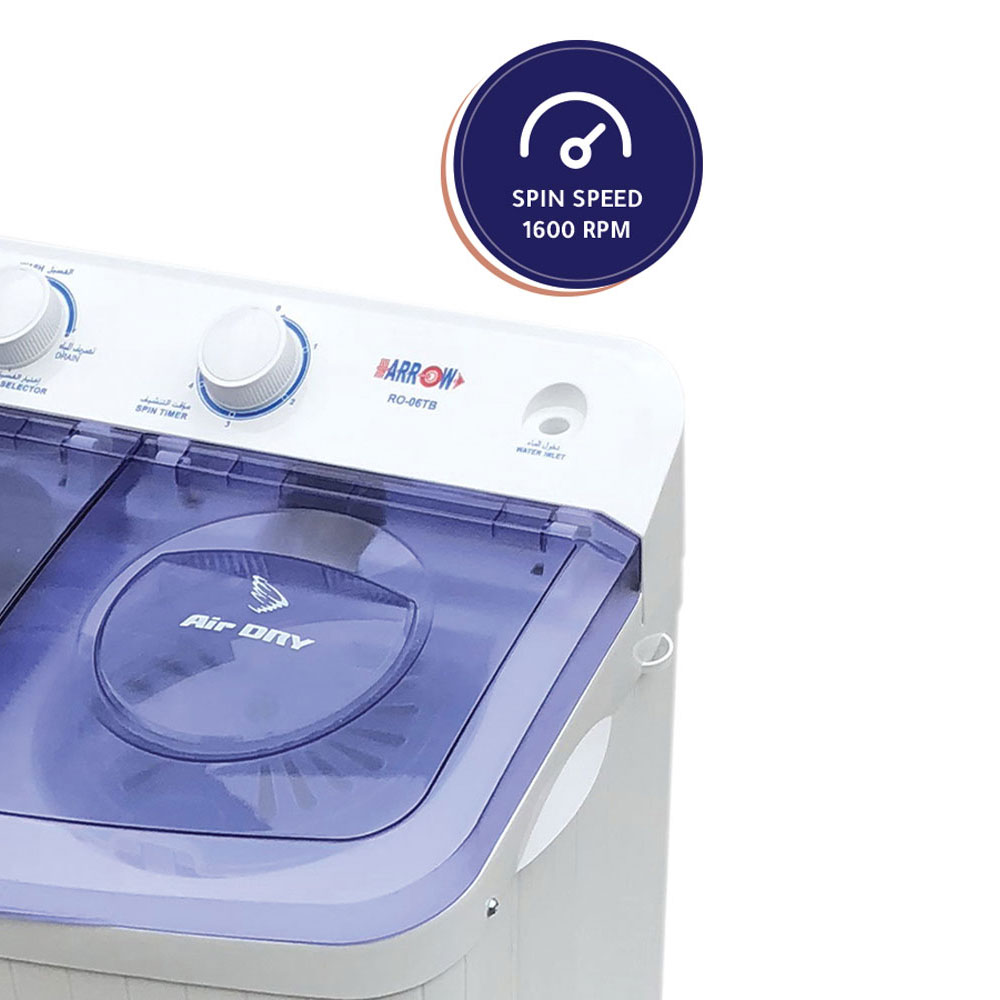 ARROW TWIN TUB SEMI AUTOMATIC WASHING MACHINE, 12 KG, RO-12TTB
