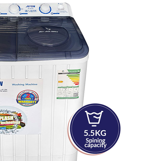 ARROW TWIN TUB SEMI AUTOMATIC WASHING MACHINE, 7 KG, RO-08TTB