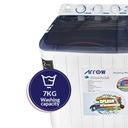 ARROW TWIN TUB SEMI AUTOMATIC WASHING MACHINE, 7 KG, RO-08TTB