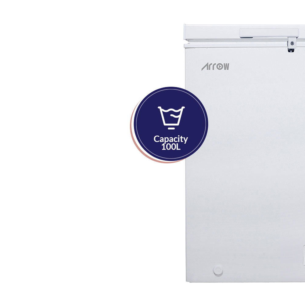 Arrow Chest Freezer 3.5 CU.FT, 98 Liters ,White RO-160F