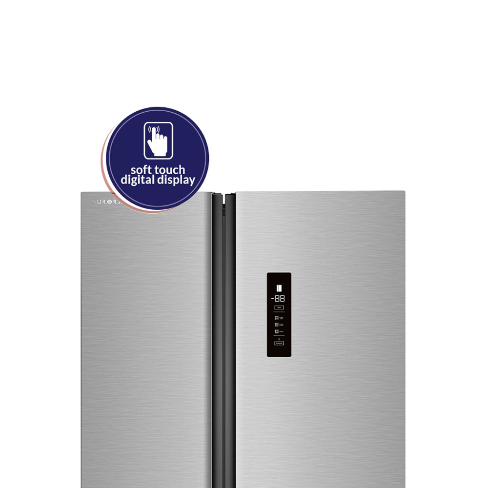 Aurora side by side refrigerator -Inox Color- No Frost - AR-840SNFT