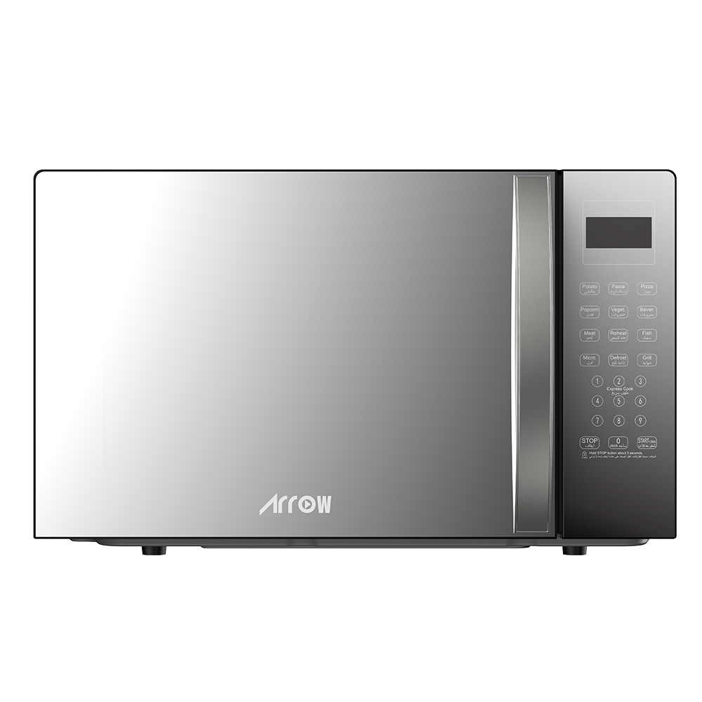 RO-42MWBG,Arrow, Silver, 42L Digital microwave with grill,1000W microwave output and 1000W grill power,10 microwave power levels,Mirror Glass