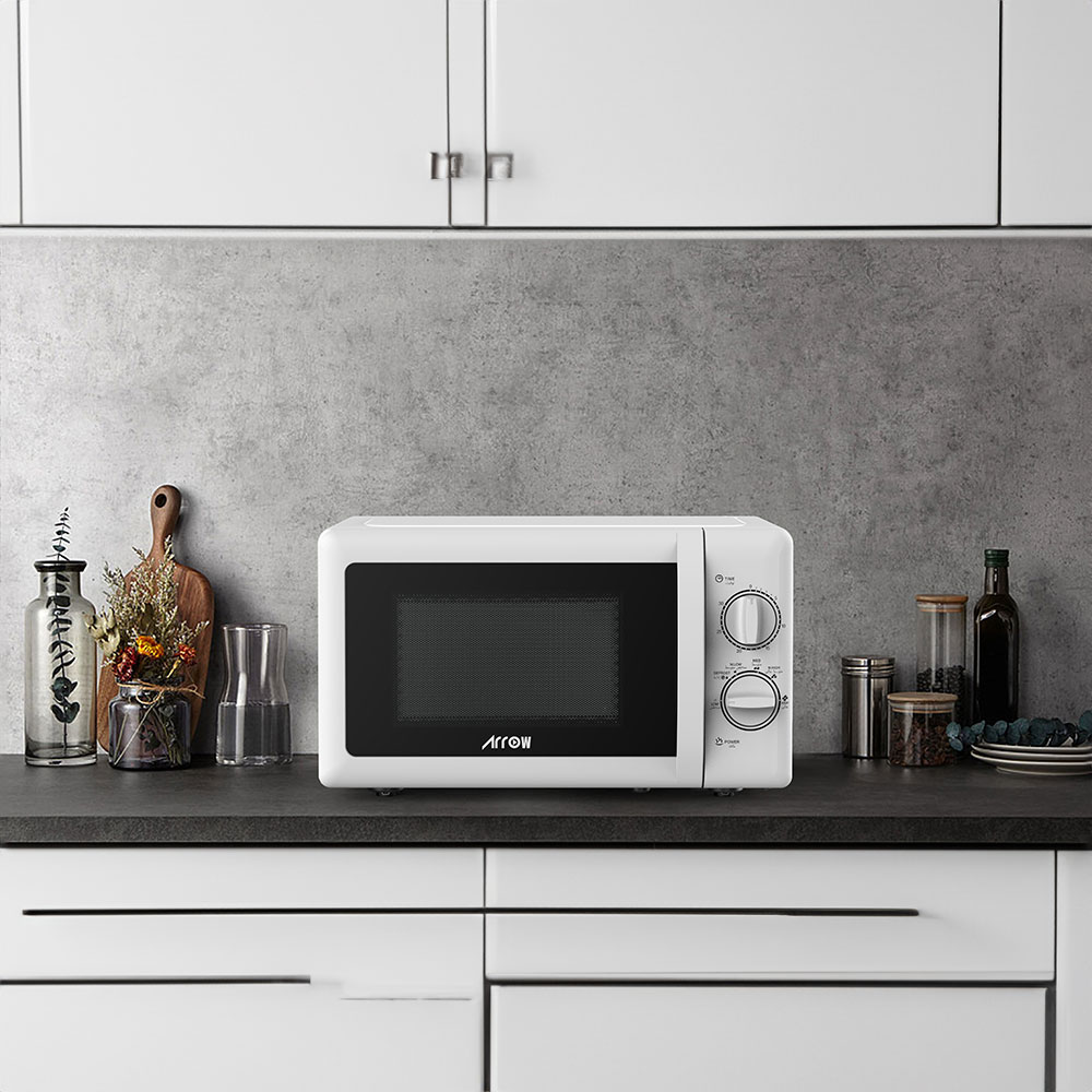 RO-20MW,Arrow, White,20L Mechanical microwave,700W microwave output power,5 microwave power levels