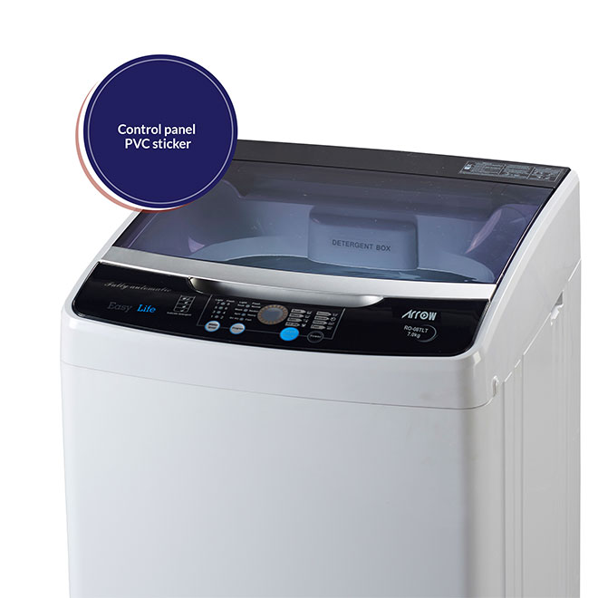 RO-08TLT, ARROW, TOP LOADING WM, 7KG, LIGHT GREY COLOR, 10 PROG