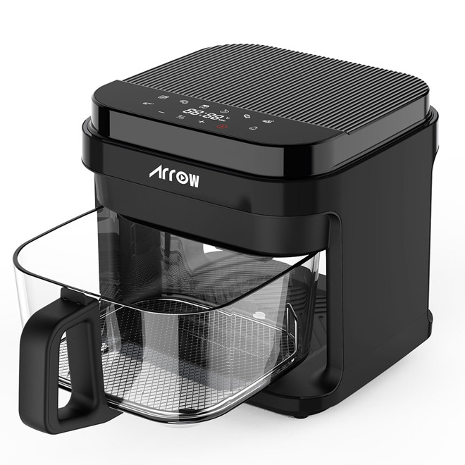 RO-06AFAO,ARROW BLACK AIR FRYER,5.5L,1200W,LED LIGHT, VISIBLE WINDOW