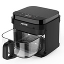 RO-06AFAO,ARROW BLACK AIR FRYER,5.5L,1200W,LED LIGHT, VISIBLE WINDOW