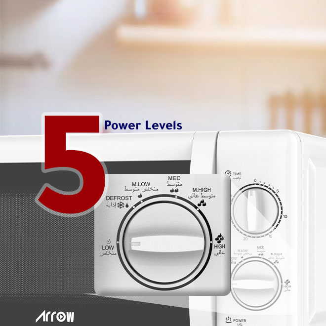 RO-20MW,Arrow, White,20L Mechanical microwave,700W output power