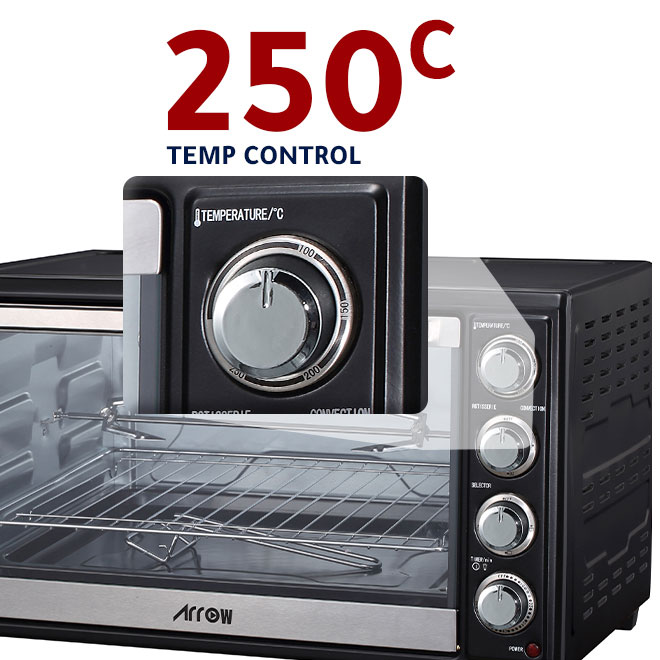 Electric Oven 45 L 2000 Watts With Rotisserie , Grill Function And Power Indicator Light , 60 Mins Timer & Shut Off Bell ,RO-45EOB