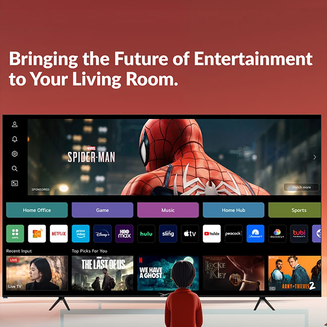 ARRQW 85" 4K UHD LED TV , Webos TV with Magic Remote | RO-85LPW