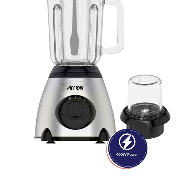 ARROW 1.5L 400WATTS BLENDER GLASS JAR STAINLESS STEEL BODY RO-15GBSY