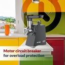 High Power Meat Grinder with 300W Copper Motor & Sausage Maker | RO-800MGAO
