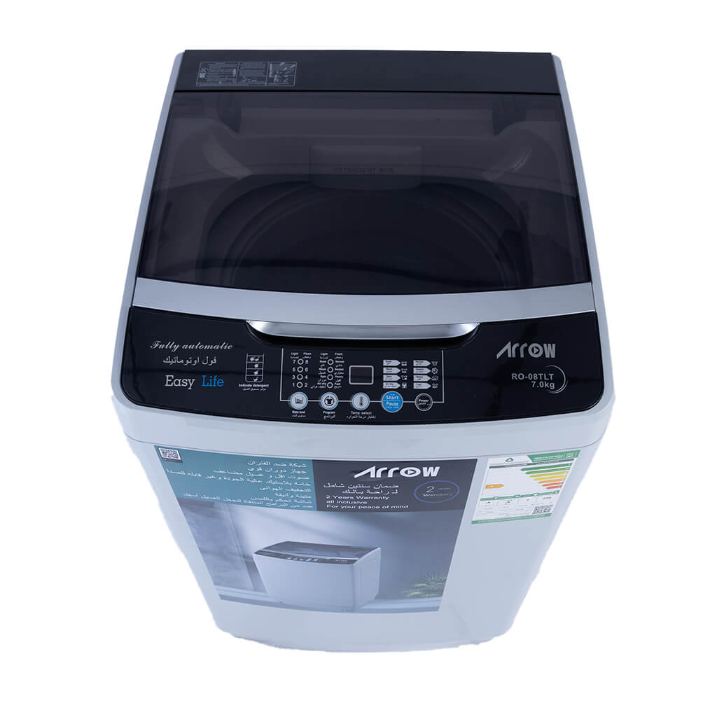 RO-08TLT, ARROW, TOP LOADING WM, 7KG, LIGHT GREY COLOR, 10 PROG