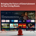 ARRQW 75 INCH QLED 4K GOOGLE TV Frameless Design RO-75LCQ