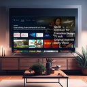 ARRQW 75 INCH QLED 4K GOOGLE TV Frameless Design RO-75LCQ