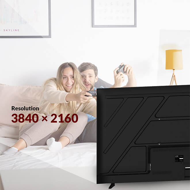 ARRQW 75 INCH QLED 4K GOOGLE TV Frameless Design RO-75LCQ