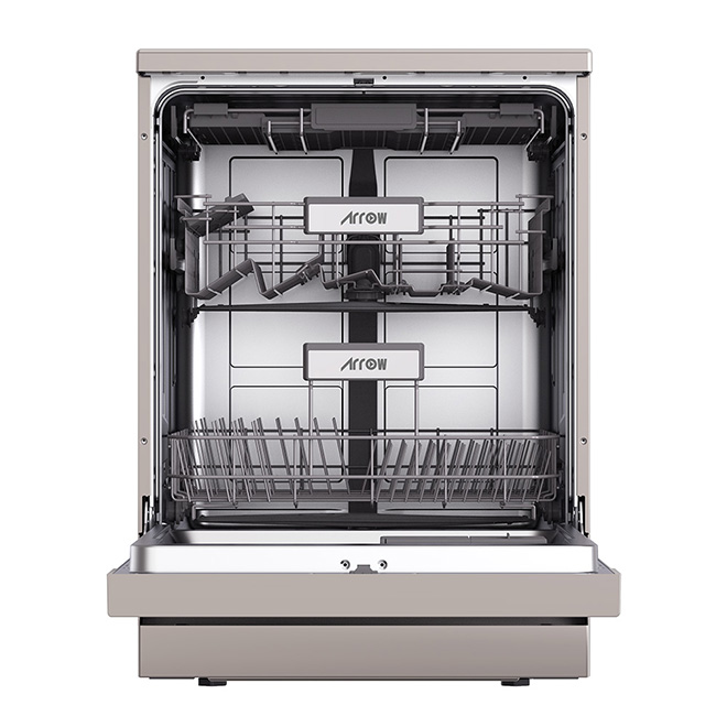 RO-15DWGS, 15 SETS DISHWASHER, 8 PROGRAMS, SILVER COLOR, 3 BASKETS, AUTO DOOR OPENING FUNCTION