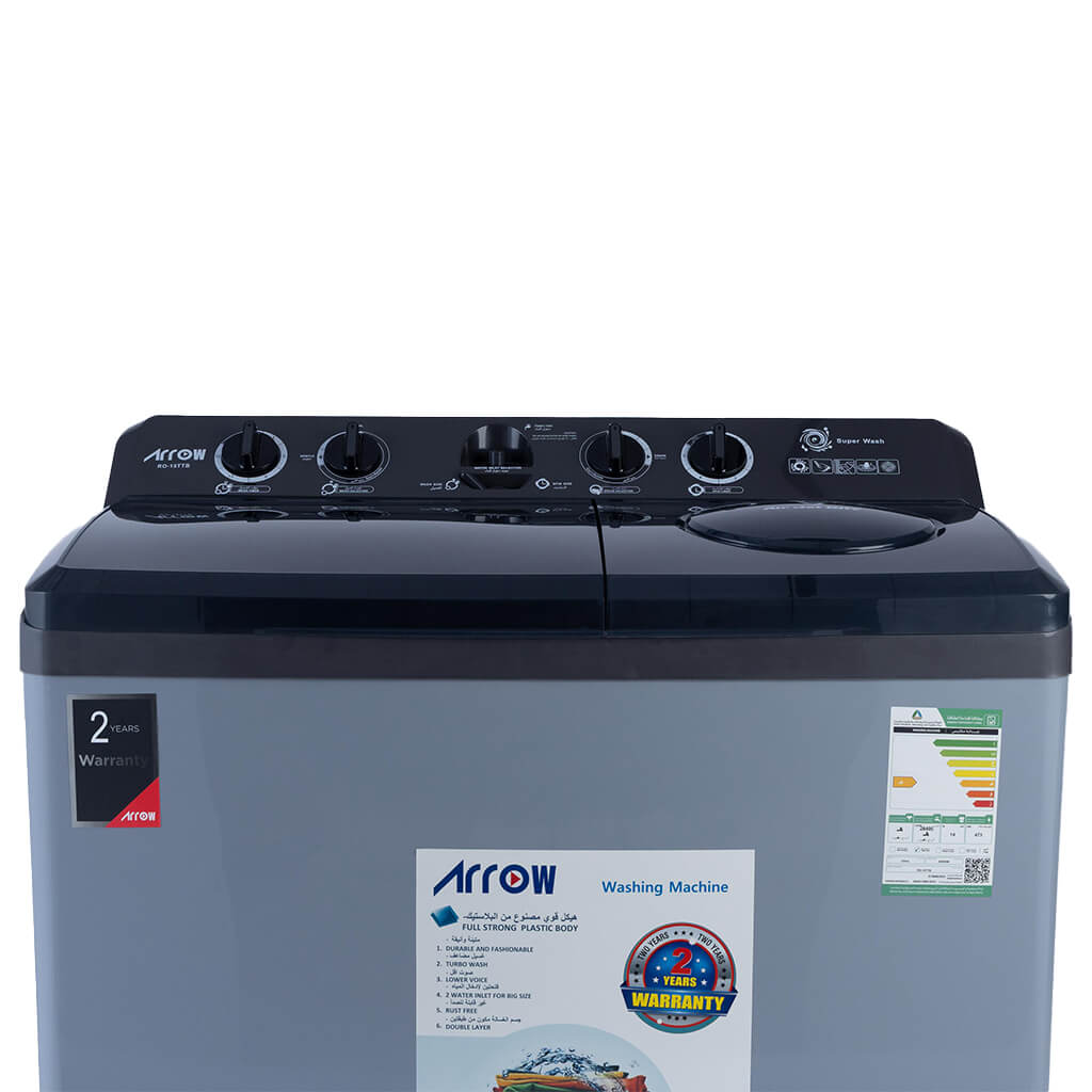 RO-15TTB, ARROW TWIN TUB WASHING MACHINE, 14KG, DARK GREY