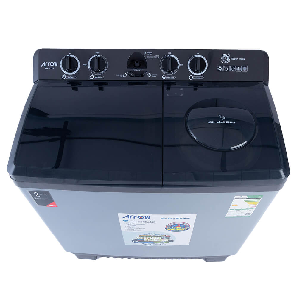 RO-15TTB, ARROW TWIN TUB WASHING MACHINE, 14KG, DARK GREY