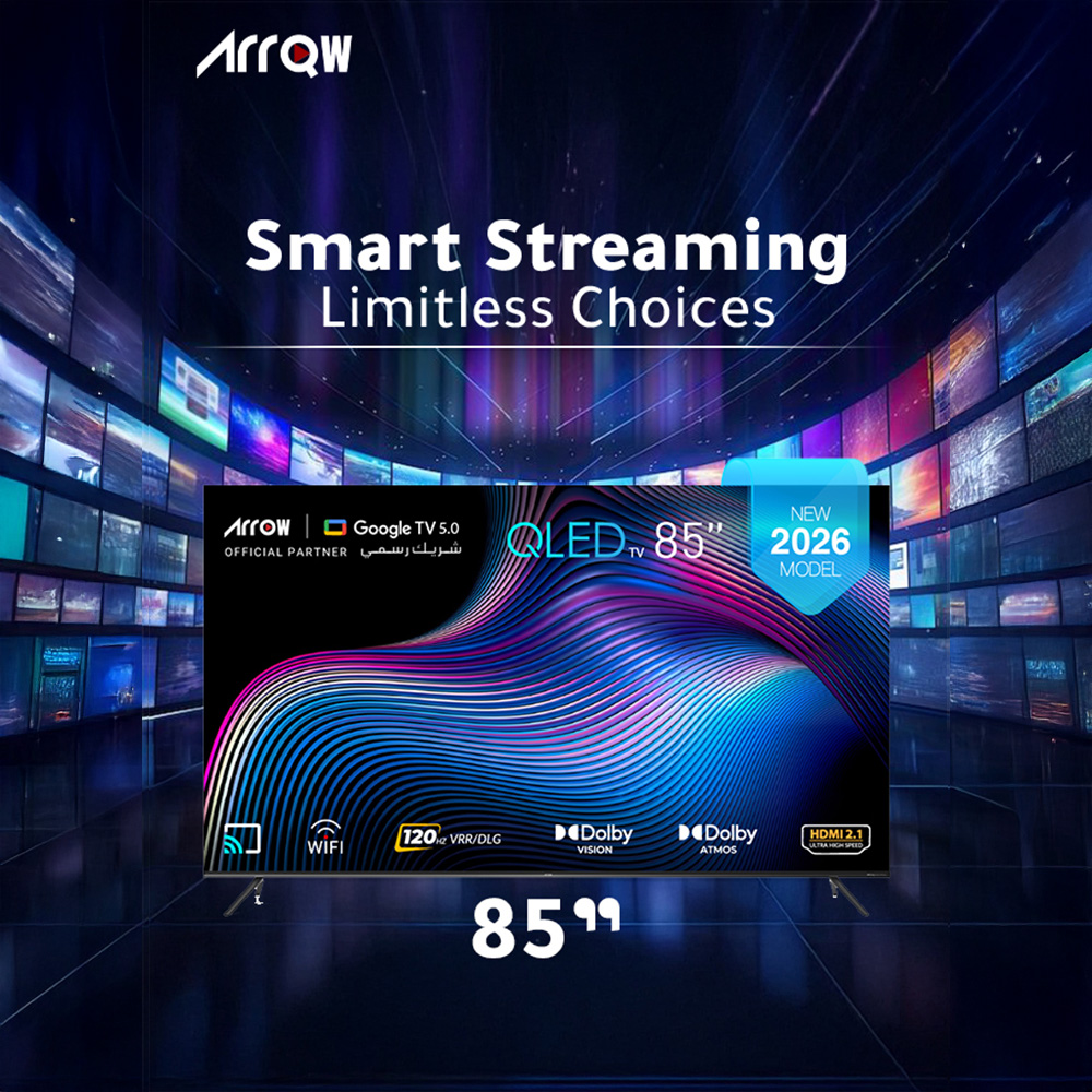 ARRQW 85 INCH QLED 4K GOOGLE TV 5.0, DOLBY VISION/ATMOS, DLG 120HZ, TV RO-85LCQ120