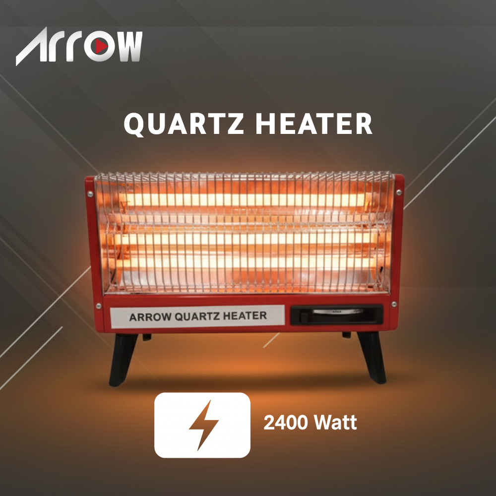 High-Efficiency Quartz Heater with Safety Tip-Over Switch | RO-CP2400H