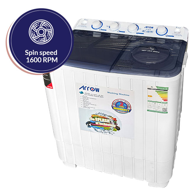 ARROW TWIN TUB SEMI AUTOMATIC WASHING MACHINE, 7 KG, RO-08TTB