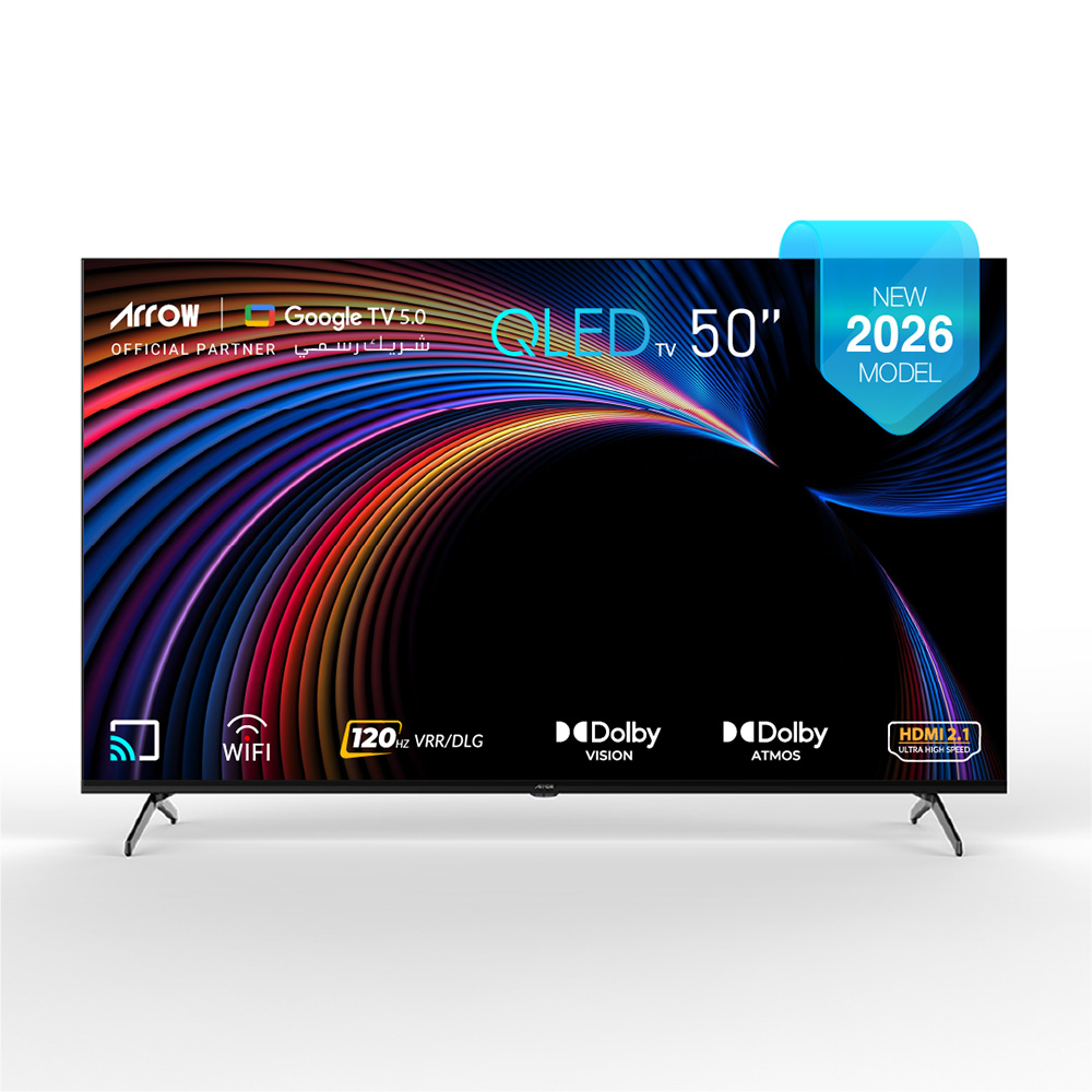 تلفزيون كيو إل إي دي 4K ذكي 50 بوصة أركيو بنظام تلفزيون جوجل 5.0 – دعم دولبي فيجن/اتموس – تردد 120 هرتز | RO-50LCQ120