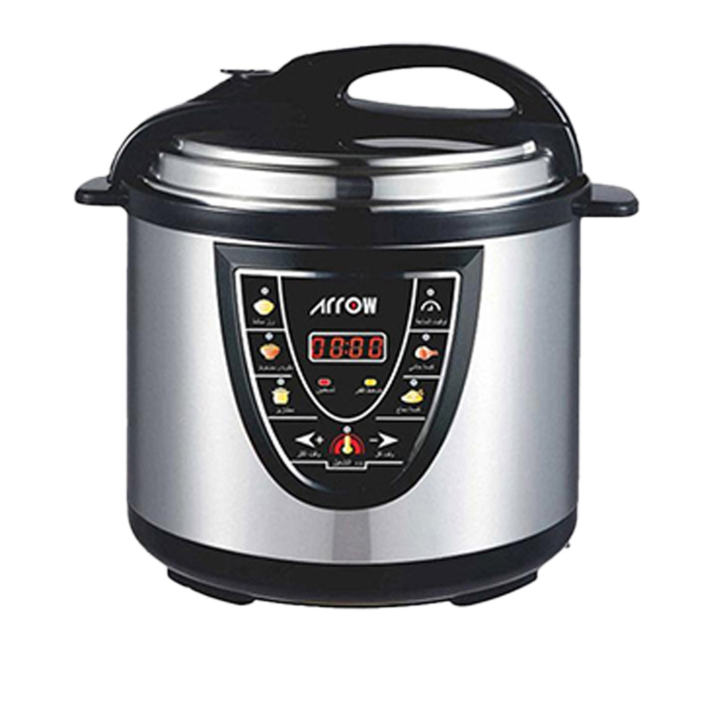6L Electric Pressure Cooker, 1000W, Multi-Functional Steamer, Stainless Steel | RO-06SEC