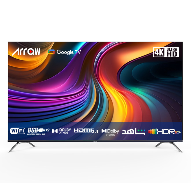 ARRQW 58 INCH LED 4K UHD HDR Smart TV Frameless Design Android11 , RO-58LCS -11