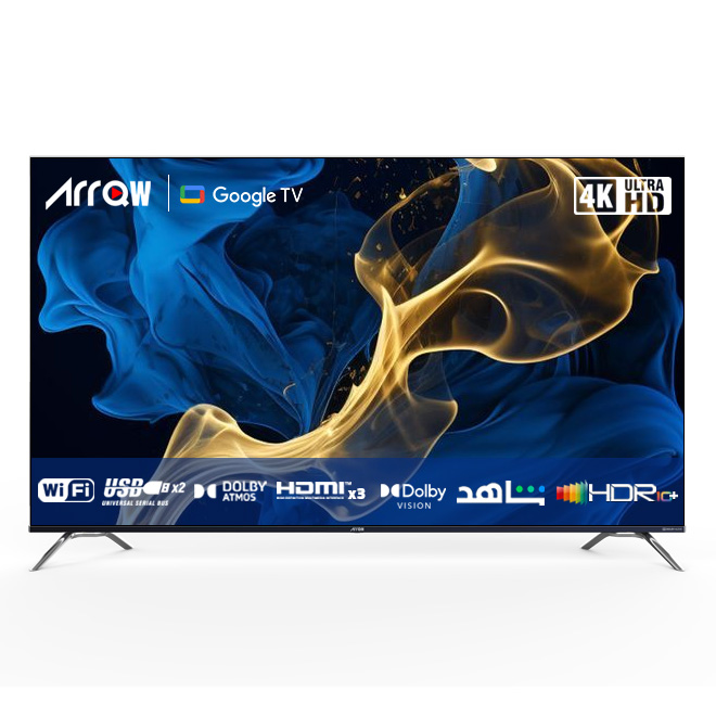 Arrqw 55 Inch Google TV, HDR, 4K, RO-55LCS