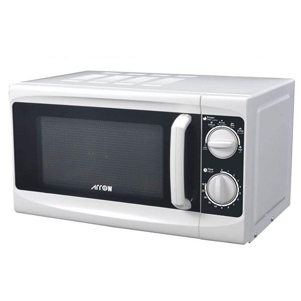 ARROW 20L Microwave Oven Mechanical, 700W |6 Micro Levels| White| Defrost Setting | Manual Panel | Cooking & Signal | Model : RO-20MG