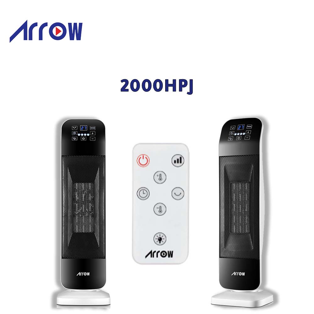 PTC Ceramic Fan Heater 2000W with Infrared Remote & LED Display | RO-2000HPJ