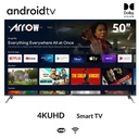 ARRQW 50 INCH LED 4K UHD HDR Smart TV Frameless Design Android11RO-50LCS -11